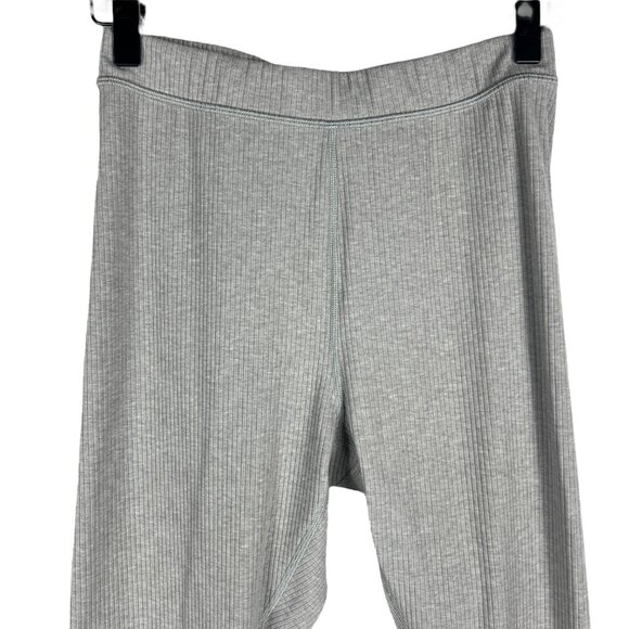 alo Yoga Ribbed High-Waist 7/8 Blissful Legging in Athletic Heather Grey Size M - Picture 2 of 10